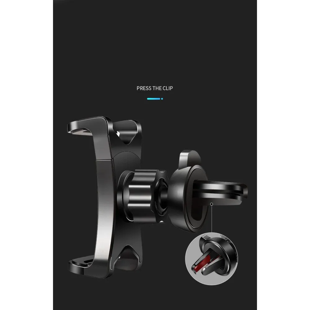 3 in 1 Car GPS Smartphone Holder: Dashboard / Visor Clamp   AC Grid Clip for Gionee M6, Marathon M6 - Black