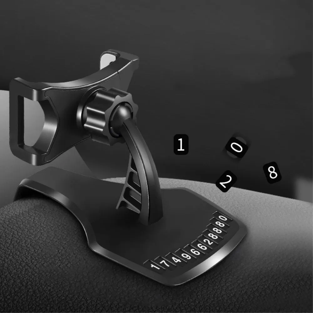 3 in 1 Car GPS Smartphone Holder: Dashboard / Visor Clamp   AC Grid Clip for Gionee M6, Marathon M6 - Black