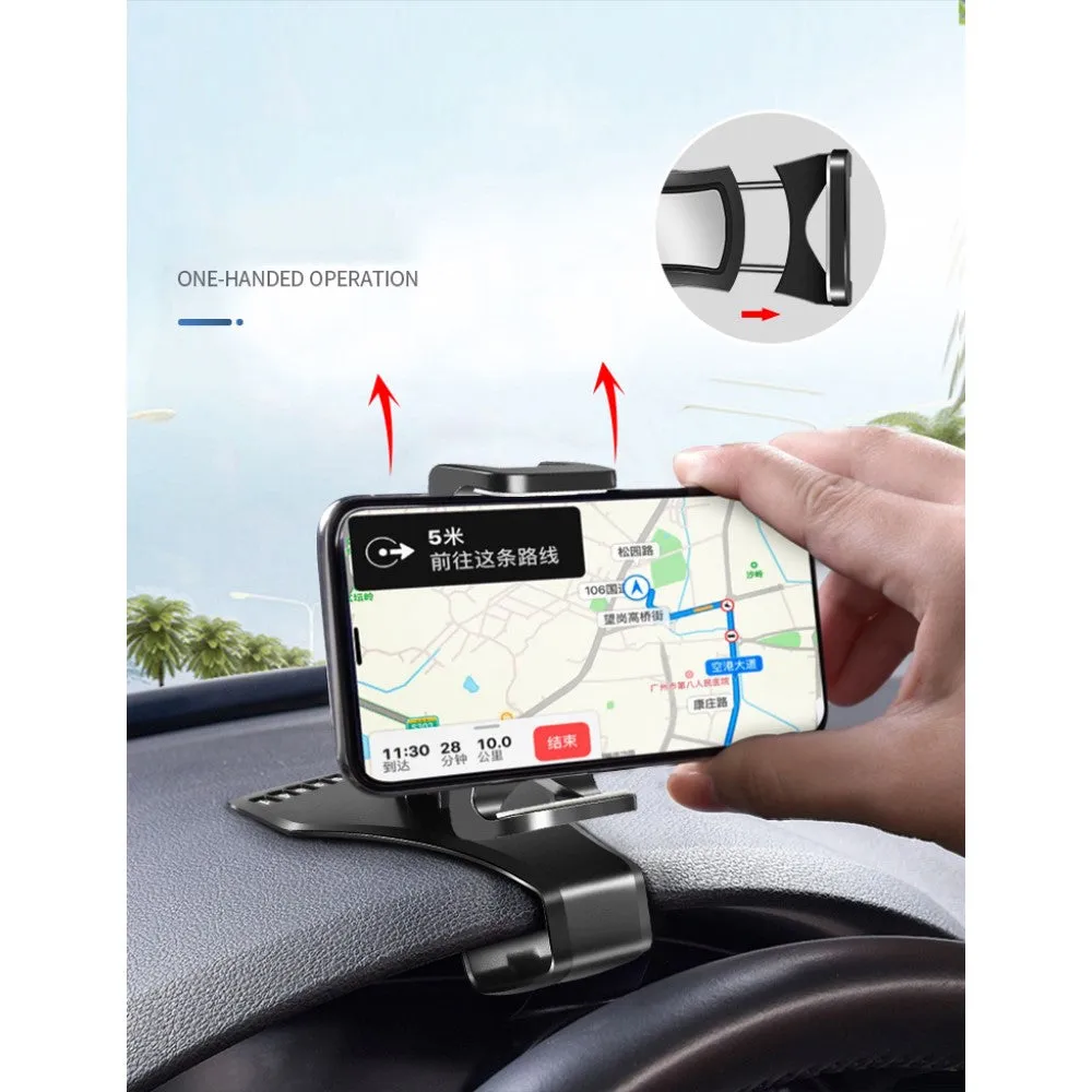 3 in 1 Car GPS Smartphone Holder: Dashboard / Visor Clamp   AC Grid Clip for Gionee Marathon M3 - Black