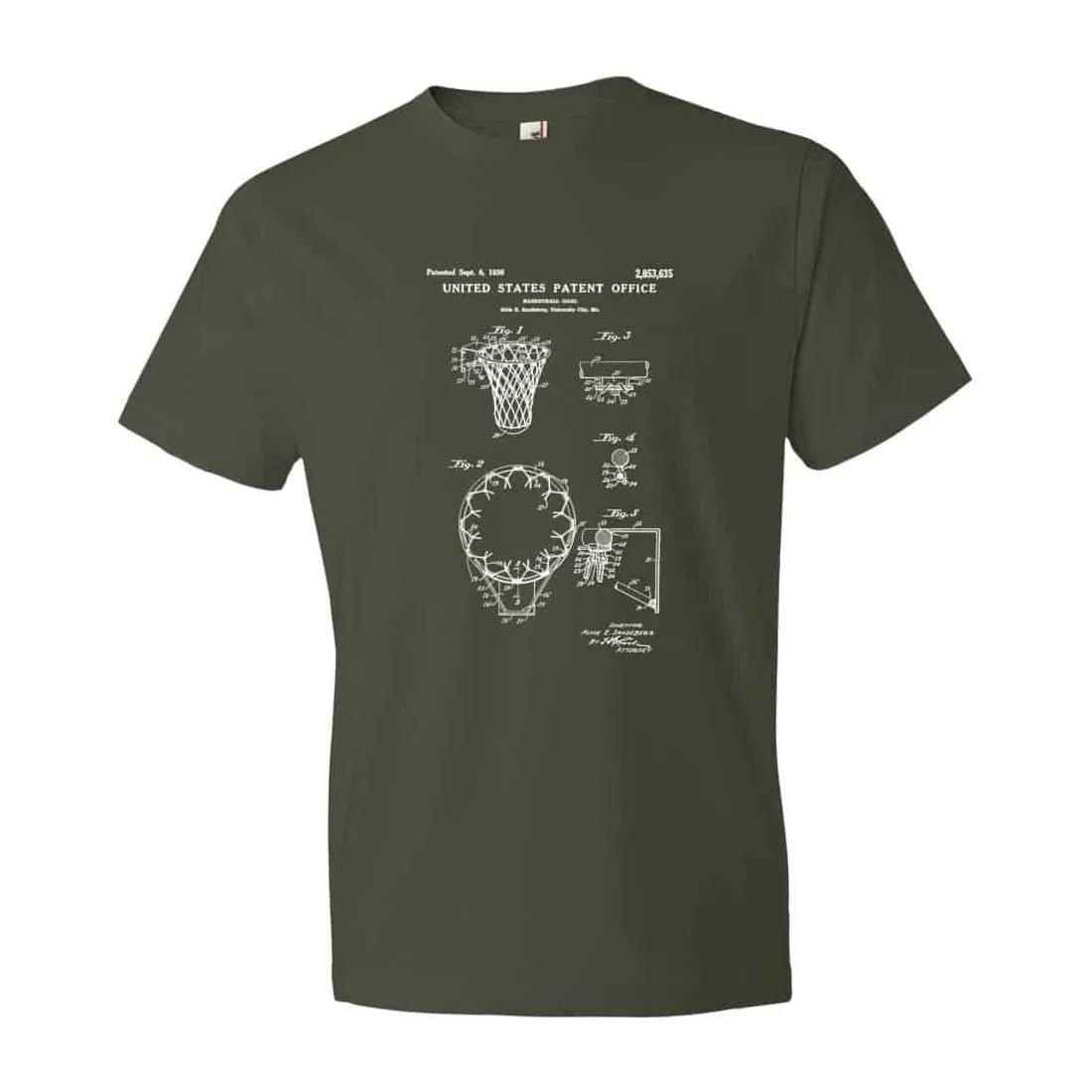 Basketball Hoop Patent T-Shirt - Patent shirt, old patent t-shirt, Basketball t-shirt, Basketball Patent, Basketball Gift, Basketball Hoop