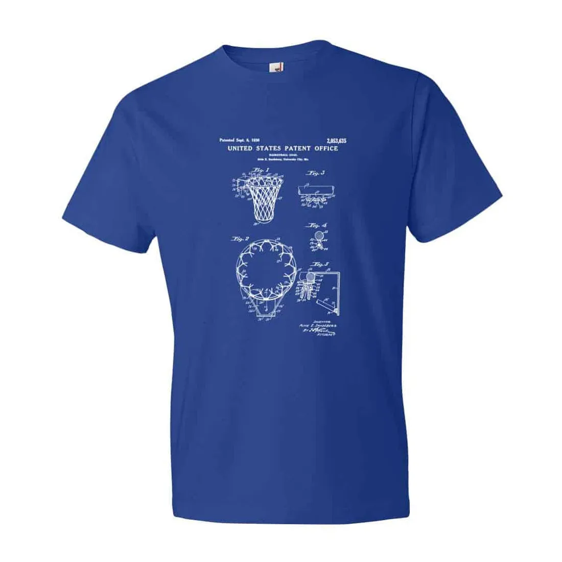 Basketball Hoop Patent T-Shirt - Patent shirt, old patent t-shirt, Basketball t-shirt, Basketball Patent, Basketball Gift, Basketball Hoop