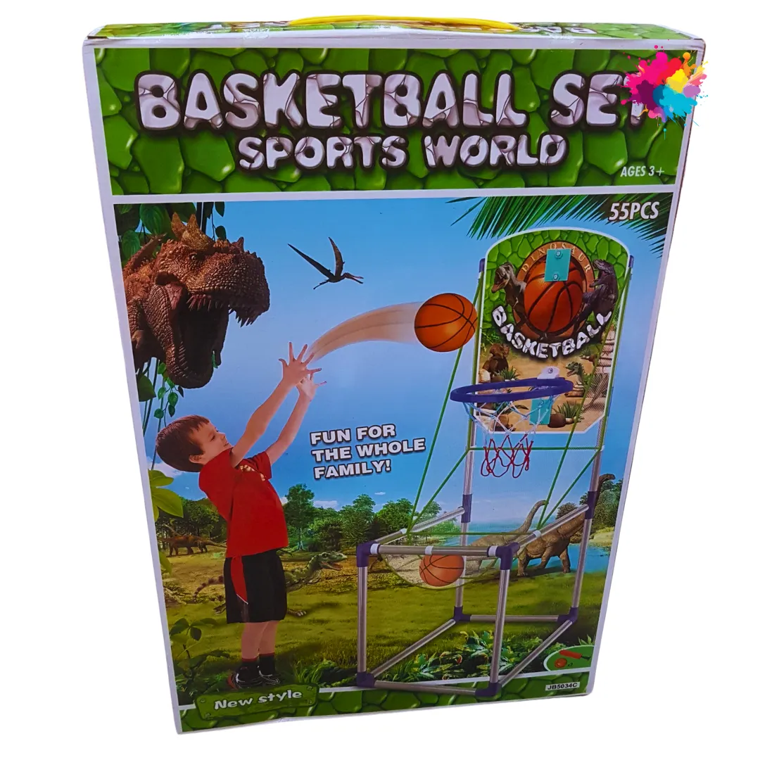 Basketball Set Sports World | Indoor & Outdoor Basketball Hoop Play Set for Kids | Ages 3 