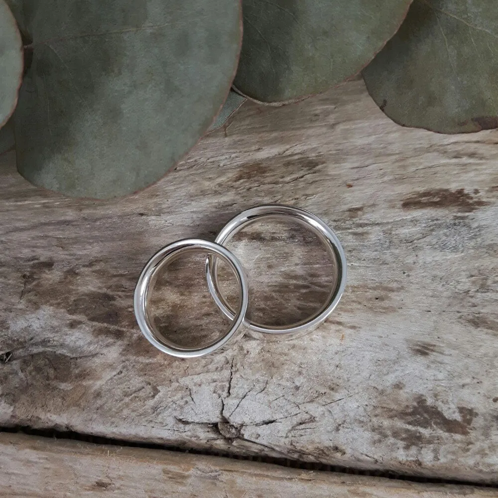 Court Sterling silver 4mm Band Wedding Ring