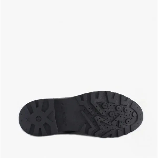 GEOX JR CASEY GO Girls Patent School Shoes Black
