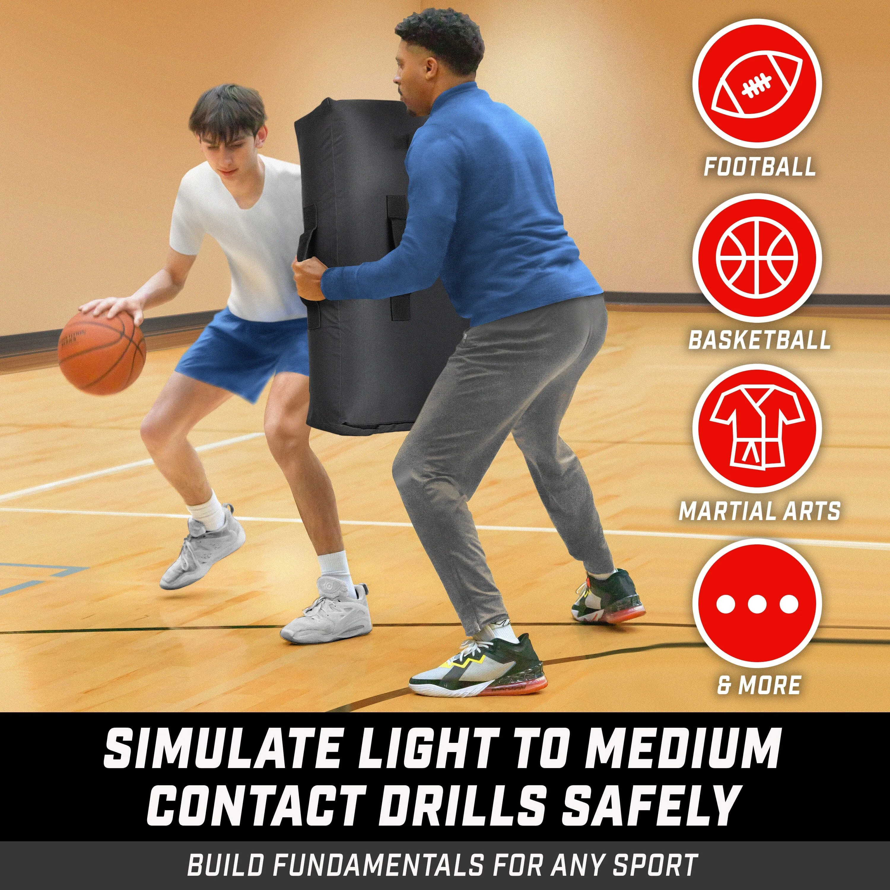 GoSports Inflatable Blocking Pad - Training Equipment for Basketball, Football, Lacrosse, Martial Arts & More - 30" x 20"