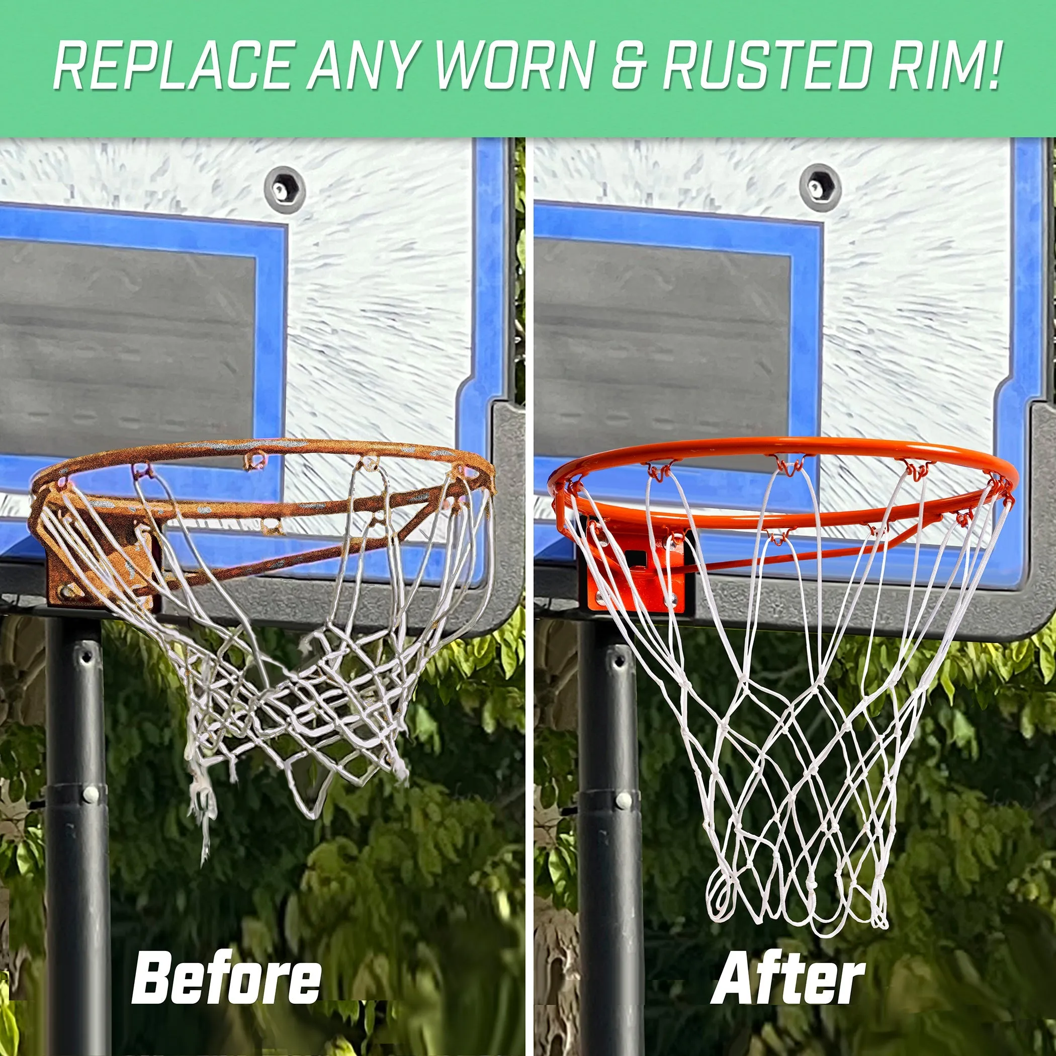GoSports Universal 18" Steel Replacement Basketball Rim