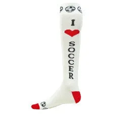 I Love Soccer Knee High Socks (Medium)