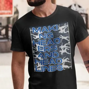 Making Headers and Headlines Soccer Players Men's Tee - Sports-Inspired Graphic Shirt for Soccer Enthusiasts