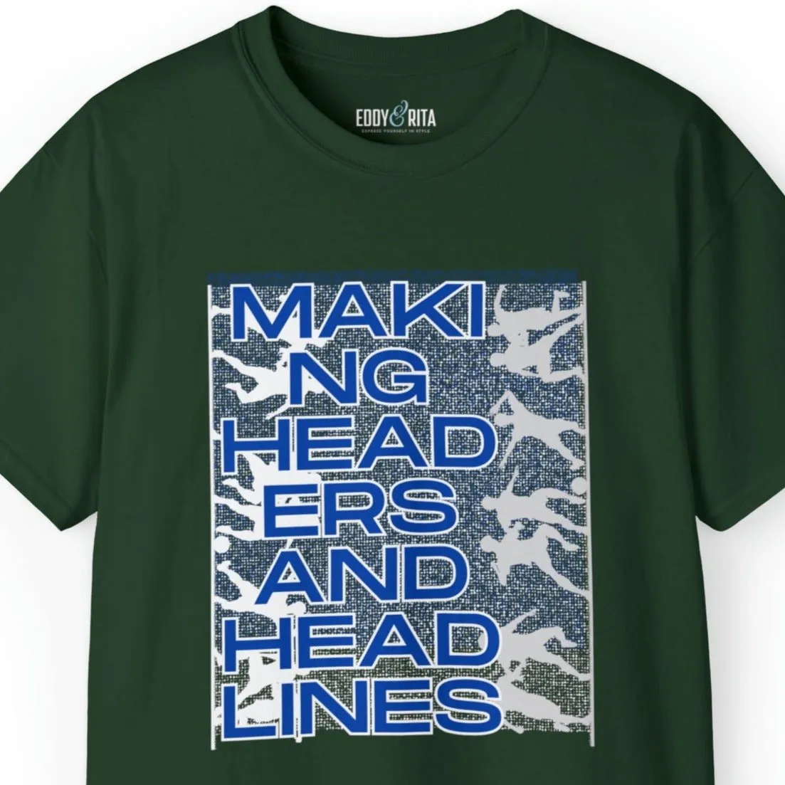 Making Headers and Headlines Soccer Players Men's Tee - Sports-Inspired Graphic Shirt for Soccer Enthusiasts