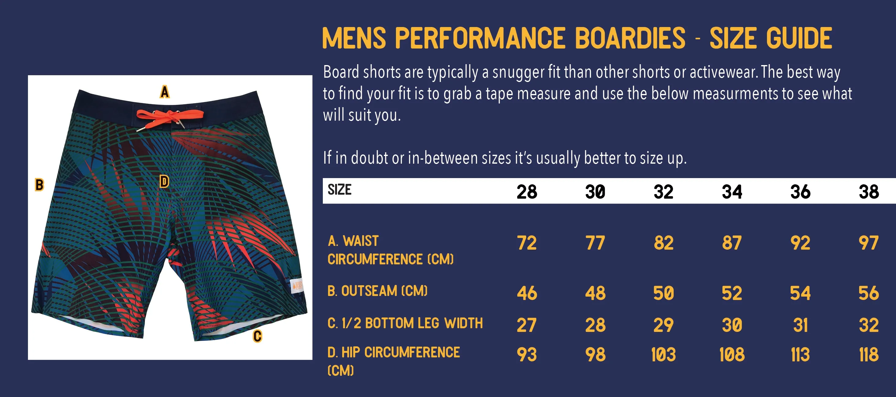 Men's Performance Boardies: Bamboo