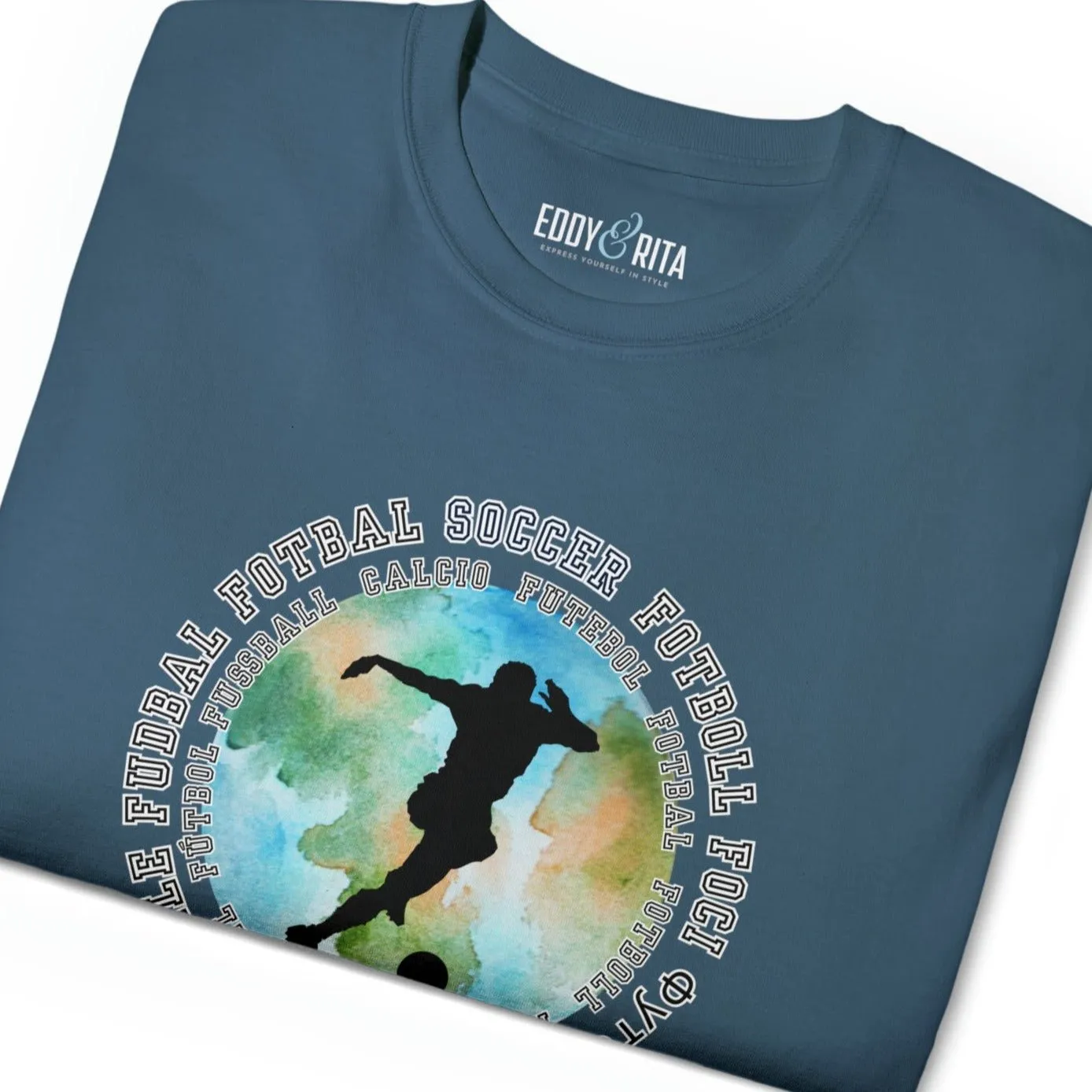 Multilingual Soccer Enthusiast World Graphic Men's Tee - International Football Passion Shirt