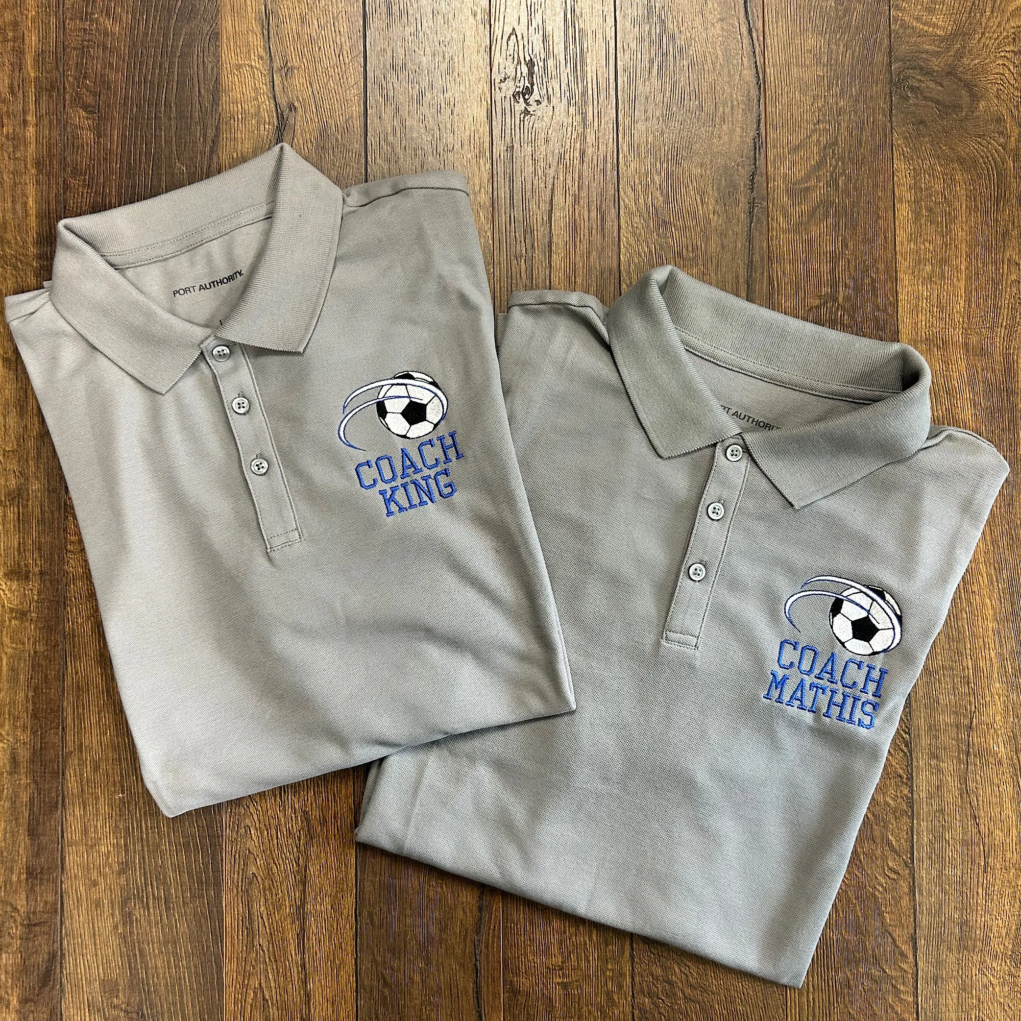 Personalized Soccer Coach Embroidered Polo Shirt