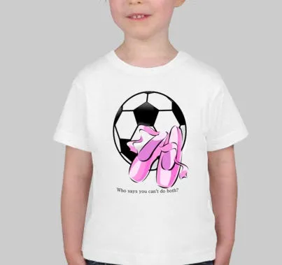 Soccer Ball & Ballet Slippers - Girl power - Ballet shoes - soccer girl - dance baby gift - dance baby - ballet gifts - ballet mom - dance