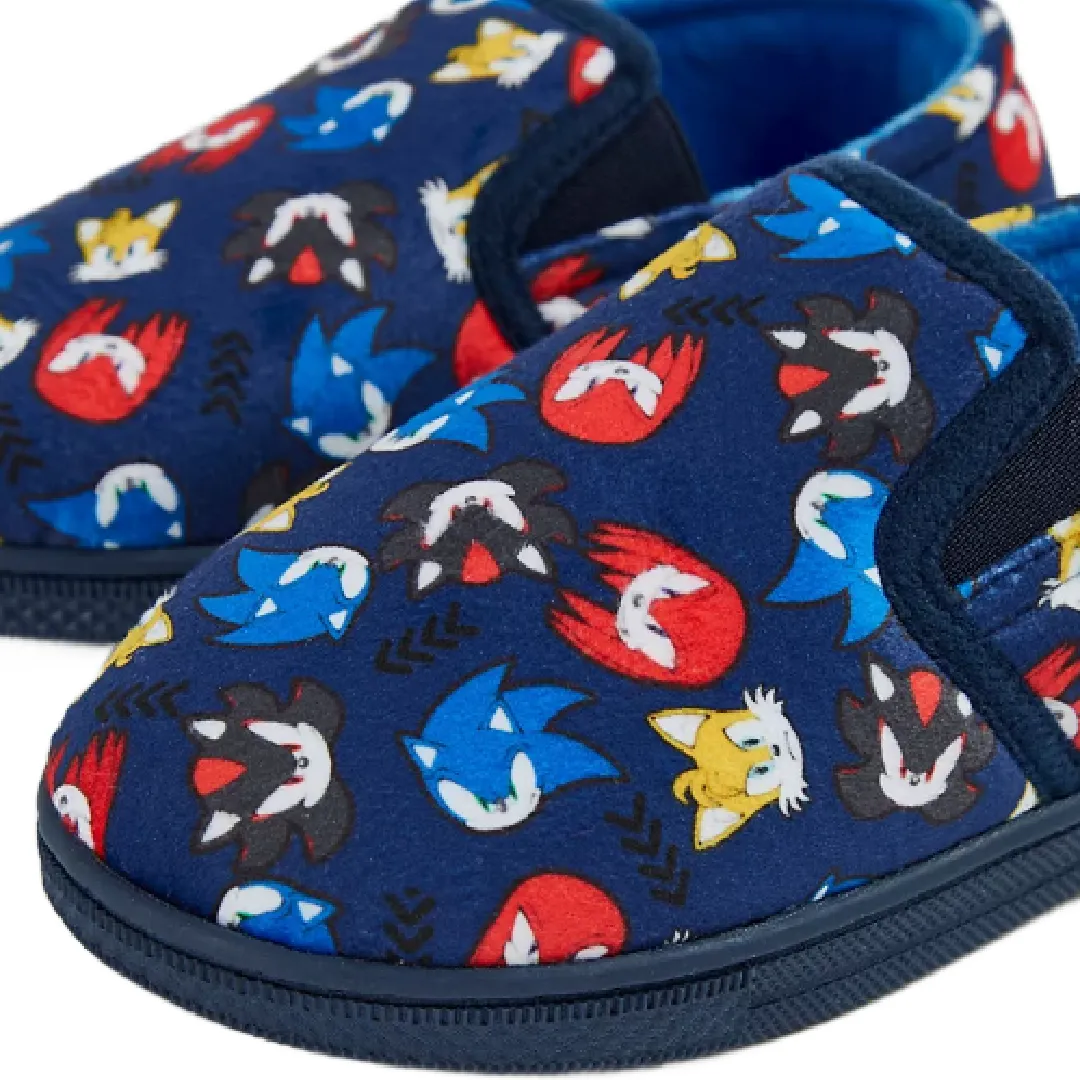 SONIC THE HEDGEHOG Navy Slippers