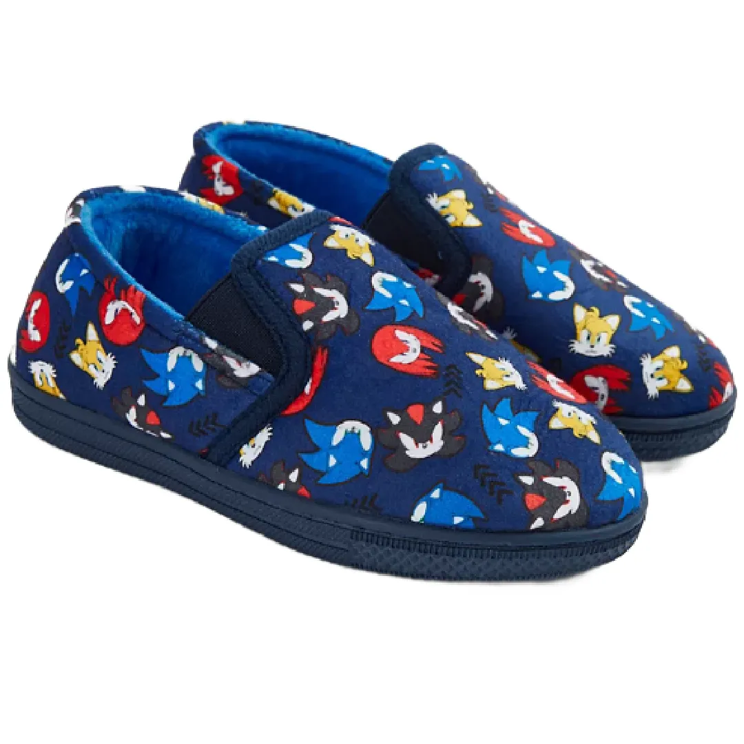 SONIC THE HEDGEHOG Navy Slippers