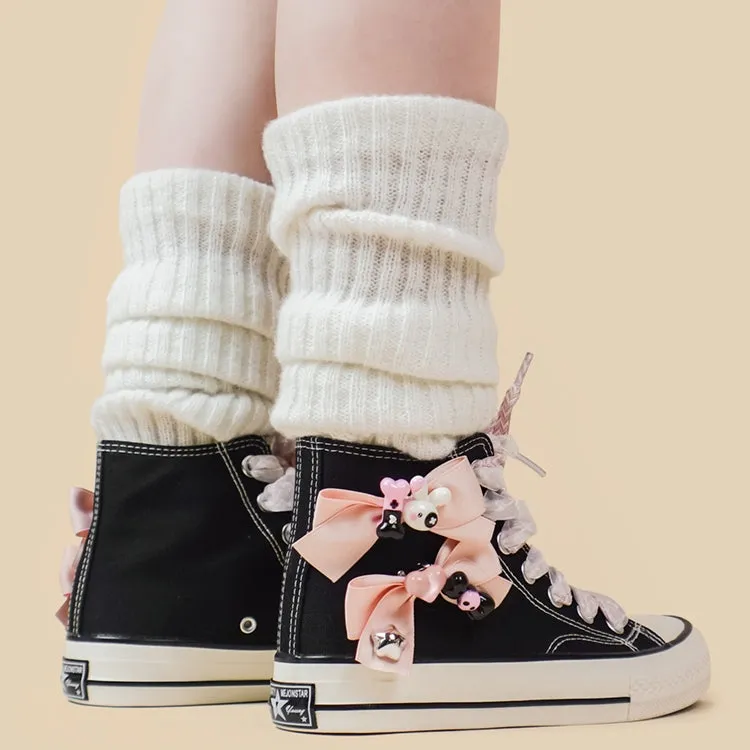 Sweet Japanese Black High-Top Canvas Shoes