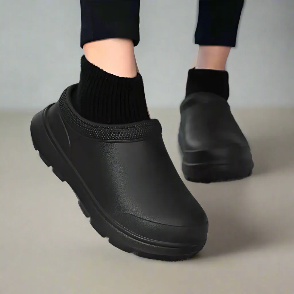 Women Waterproof Cotton Slippers Home Floor Couples Winter Warm Shoes Thick Sole Soft Plush Female Male Indoor Street Boots